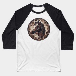 Mandala - Horse Baseball T-Shirt